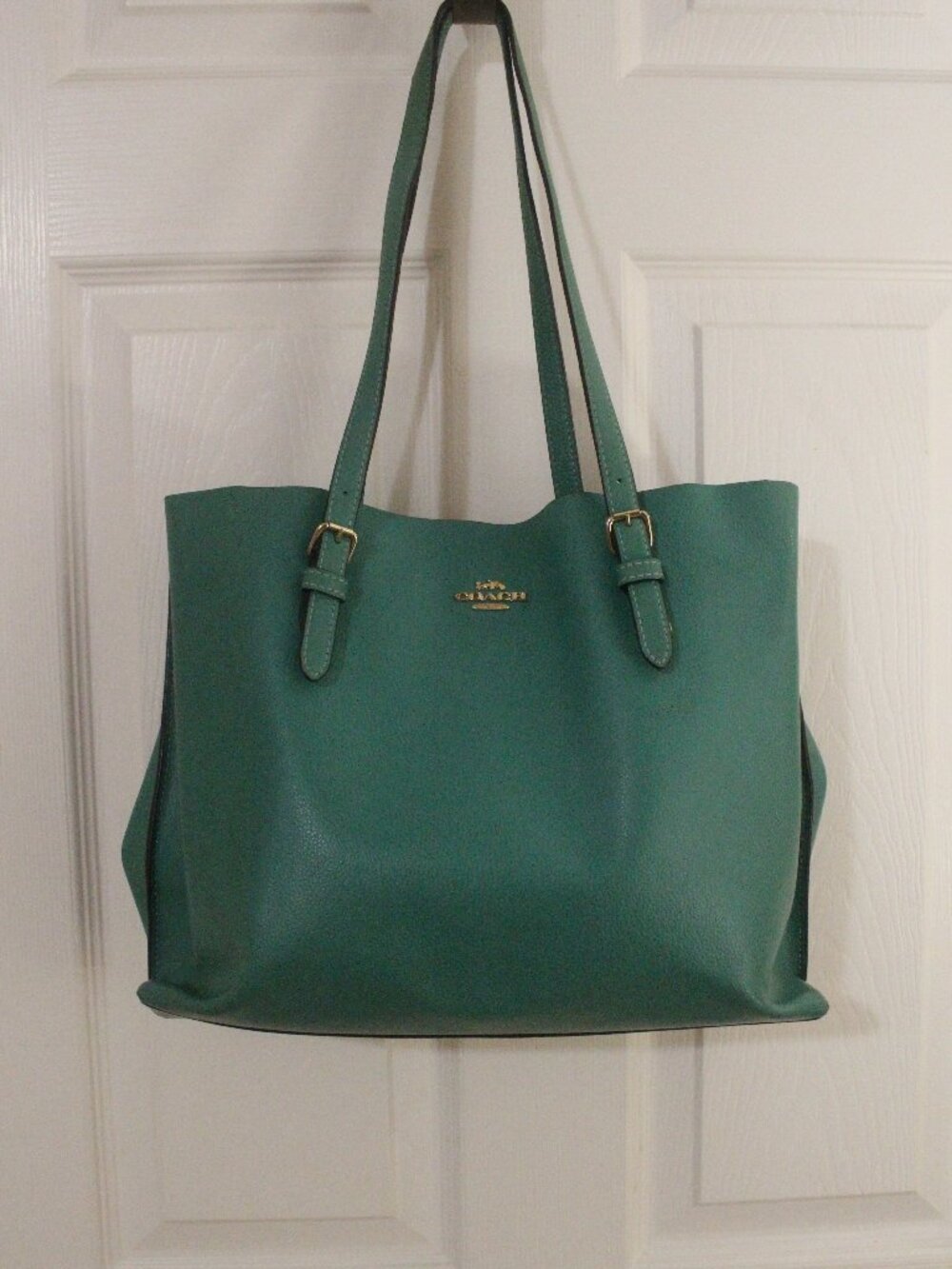 Coach Teal Green Shoulder Tote Bag